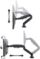 Suporte Articulado de Mesa, Pistão a Gás, Design Compacto e Retrátil, Ergonômico, Monitores 17'' a 35'', 2kg a 9kg, Preto, F80N, ELG