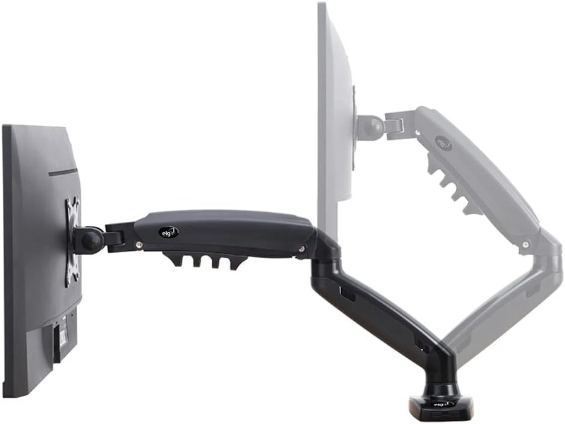 Suporte Articulado de Mesa, Pistão a Gás, Design Compacto e Retrátil, Ergonômico, Monitores 17'' a 35'', 2kg a 9kg, Preto, F80N, ELG