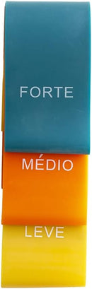 Acte, Kit com 3 Faixas Elásticas Mini Band T71 Com Intensidades Leve Médio e Forte, Diversas Cores