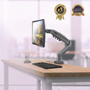 Suporte Articulado de Mesa, Pistão a Gás, Design Compacto e Retrátil, Ergonômico, Monitores 17'' a 35'', 2kg a 9kg, Preto, F80N, ELG