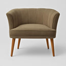 Poltrona Cadeira Decorativa para Sala de Espera Recepção Resistente Ergônomica MOBLAN decor (Bege)