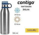 Garrafa Térmica Inox Parede Dupla Matterhorn 591ml Azul Mônaco Contigo