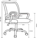 Cadeira de Escritório Secretária Base Cromada com Rodinha Fortt Roma Preta - CSF06-P