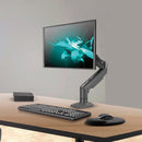Suporte Articulado de Mesa, Pistão a Gás, Design Compacto e Retrátil, Ergonômico, Monitores 17'' a 35'', 2kg a 9kg, Preto, F80N, ELG