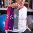 Acte, Kit com 3 Faixas Elásticas Mini Band T71 Com Intensidades Leve Médio e Forte, Diversas Cores