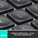 Teclado sem fio Logitech MX Keys Mini com Iluminação Inteligente, Conexão USB ou Bluetooth Easy-Switch para até 3 dispositivos e Bateria Recarregável - Grafite