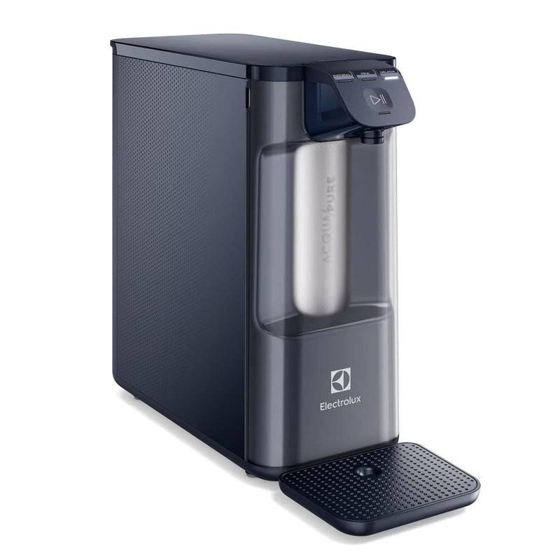 Purificador de Água Gelada Fria e Natural Elétrico Compacto Eletronico placa Electrolux Filtro refil 6 meses ou 3000l Painel Touch Bivolt Grafite PE12G