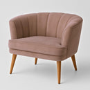 Poltrona Cadeira Decorativa para Sala de Espera Recepção Resistente Ergônomica MOBLAN decor (Bege)