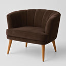 Poltrona Cadeira Decorativa para Sala de Espera Recepção Resistente Ergônomica MOBLAN decor (Bege)