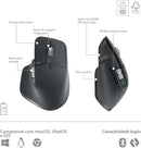 Combo Teclado e Mouse Sem Fio MX Keys S com Apoio para as Mãos, Conexão Bluetooth ou Receptor Logi Bolt, Iluminação Inteligente, Rolagem Rápida, Compatível com Windows, macOS, ChromeOS, Linux- Grafite