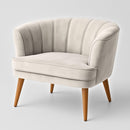 Poltrona Cadeira Decorativa para Sala de Espera Recepção Resistente Ergônomica MOBLAN decor (Bege)