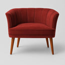 Poltrona Cadeira Decorativa para Sala de Espera Recepção Resistente Ergônomica MOBLAN decor (Bege)