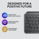 Teclado sem fio Logitech MX Keys Mini com Iluminação Inteligente, Conexão USB ou Bluetooth Easy-Switch para até 3 dispositivos e Bateria Recarregável - Grafite