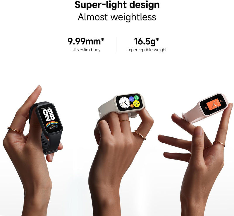 Xiaomi Smart Band 9 Active, Smartwatch Global, Rosa, Monitor de Atividades Físicas com Tela Digital