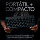 Teclado Mecânico Gamer Logitech G PRO com Layout US, RGB LIGHTSYNC, Design TKL, Cabo Destacável e Switch Exclusivo GX Blue Clicky