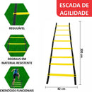 Kit Funcional 1 Escada Agilidade 10 Cones 10 Pratos 1 Corda