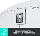 Mouse sem fio Logitech MX Master 3S com Sensor Darkfield para Uso em Qualquer Superfície, Design Ergonômico, Clique Silencioso, Conexão USB ou Bluetooth - Grafite