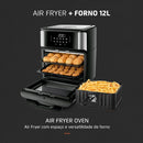 Fritadeira Forno 12L Preto/Inox, 2000W, 110V - AFO-12L-BI