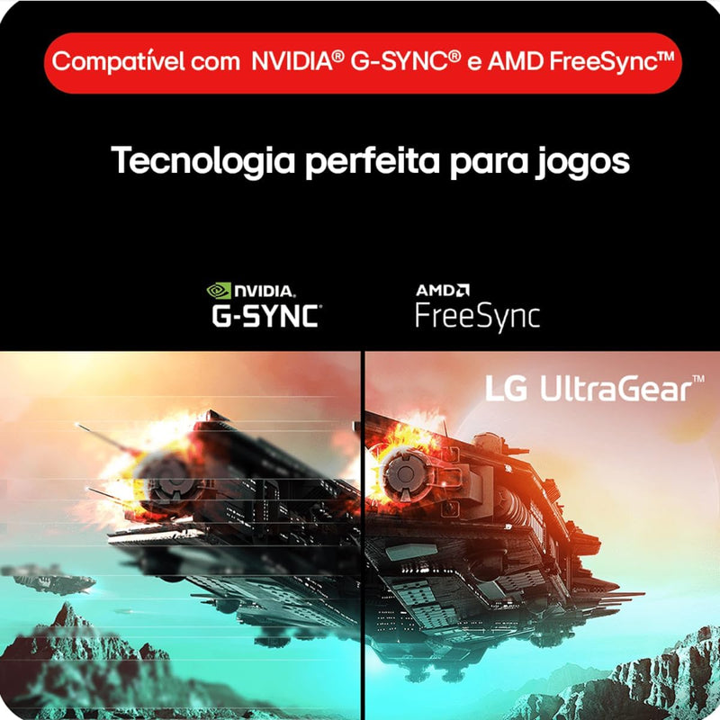Monitor Gamer LG UltraGear 27” 27GS60F-B IPS Full HD 180Hz 1ms (GtG) NVIDIA® G-SYNC® AMD FreeSync™ HDR10 sRGB 99% HDMI DisplayPort