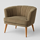 Poltrona Cadeira Decorativa para Sala de Espera Recepção Resistente Ergônomica MOBLAN decor (Bege)