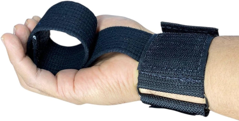 Lup's Sports Tala com Munhequeira Strap Ajustável para Crossfit, Profissional, Par, Preto