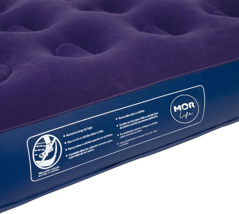 Mor Life - Colchão Inflável Multiuso Solteiro com Fole