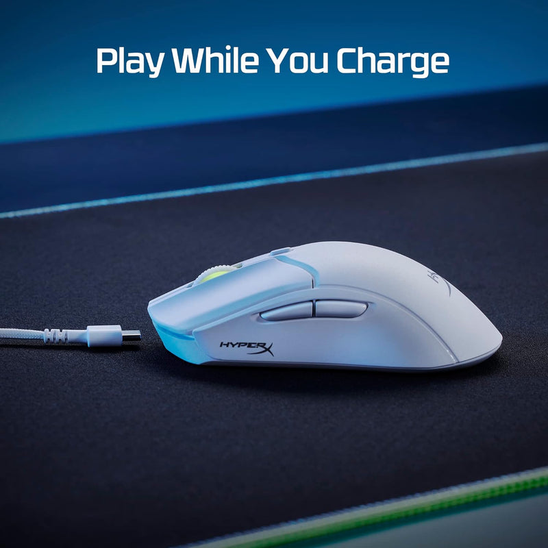 Mouse sem Fio Gamer HyperX Pulsefire Haste 2 – Ultraleve, 61 g, Wireless e Bluetooth 2,4GHz, até 26000 DPI, Sensor HyperX 26K, 100 Horas de Duração de Bateria, Preto (6N0B0AA)