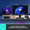 Mouse sem fio Logitech MX Master 3S com Sensor Darkfield para Uso em Qualquer Superfície, Design Ergonômico, Clique Silencioso, Conexão USB ou Bluetooth - Grafite