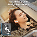Fone De Ouvido Sem Fio Bluetooth 5.3 Compatível iPhone Android Com Microfone e Redução de Ruído Wireless Academia Corrida Musicas Graves Potentes Controle Touch,À Prova D'água HiFi Branco