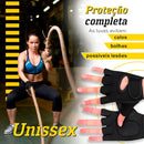 Luva Academia Musculação Feminina Masculina Luva Ciclismo Treino Fitness Ginástica Proteção Antiderrapante Anticalos Ajustável Acolchoada Anatômica Unissex Neoprene Respirável