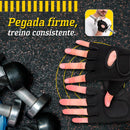 Luva Academia Musculação Feminina Masculina Luva Ciclismo Treino Fitness Ginástica Proteção Antiderrapante Anticalos Ajustável Acolchoada Anatômica Unissex Neoprene Respirável