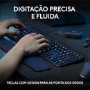 Combo Teclado e Mouse Sem Fio MX Keys S com Apoio para as Mãos, Conexão Bluetooth ou Receptor Logi Bolt, Iluminação Inteligente, Rolagem Rápida, Compatível com Windows, macOS, ChromeOS, Linux- Grafite