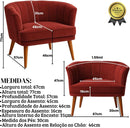 Poltrona Cadeira Decorativa para Sala de Espera Recepção Resistente Ergônomica MOBLAN decor (Bege)