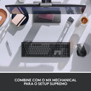 Mouse sem fio Logitech MX Master 3S com Sensor Darkfield para Uso em Qualquer Superfície, Design Ergonômico, Clique Silencioso, Conexão USB ou Bluetooth - Grafite