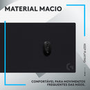 Mouse Pad Extra Grande de Tecido com Base Antiderrapante Logitech G840 Otimizado para Jogos e com Superfície de Atrito Moderado