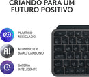 Combo Teclado e Mouse Sem Fio MX Keys S com Apoio para as Mãos, Conexão Bluetooth ou Receptor Logi Bolt, Iluminação Inteligente, Rolagem Rápida, Compatível com Windows, macOS, ChromeOS, Linux- Grafite