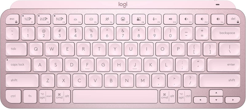 Teclado sem fio Logitech MX Keys Mini com Iluminação Inteligente, Conexão USB ou Bluetooth Easy-Switch para até 3 dispositivos e Bateria Recarregável - Grafite