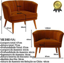 Poltrona Cadeira Decorativa para Sala de Espera Recepção Resistente Ergônomica MOBLAN decor (Bege)