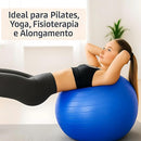 Bola de Pilates e Yoga 55 cm com Bomba – Antiestouro, Antiderrapante, Suporta até 200 kg – Ginástica, Fitness, Pilates, Yoga, Fisioterapia, Reabilitação e Fortalecimento
