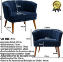 Poltrona Cadeira Decorativa para Sala de Espera Recepção Resistente Ergônomica MOBLAN decor (Bege)