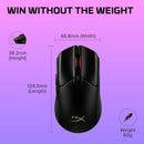 Mouse sem Fio Gamer HyperX Pulsefire Haste 2 – Ultraleve, 61 g, Wireless e Bluetooth 2,4GHz, até 26000 DPI, Sensor HyperX 26K, 100 Horas de Duração de Bateria, Preto (6N0B0AA)