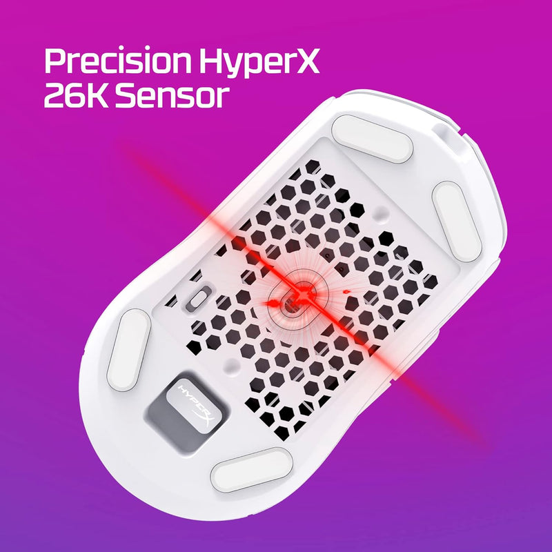 Mouse sem Fio Gamer HyperX Pulsefire Haste 2 – Ultraleve, 61 g, Wireless e Bluetooth 2,4GHz, até 26000 DPI, Sensor HyperX 26K, 100 Horas de Duração de Bateria, Preto (6N0B0AA)