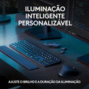 Combo Teclado e Mouse Sem Fio MX Keys S com Apoio para as Mãos, Conexão Bluetooth ou Receptor Logi Bolt, Iluminação Inteligente, Rolagem Rápida, Compatível com Windows, macOS, ChromeOS, Linux- Grafite