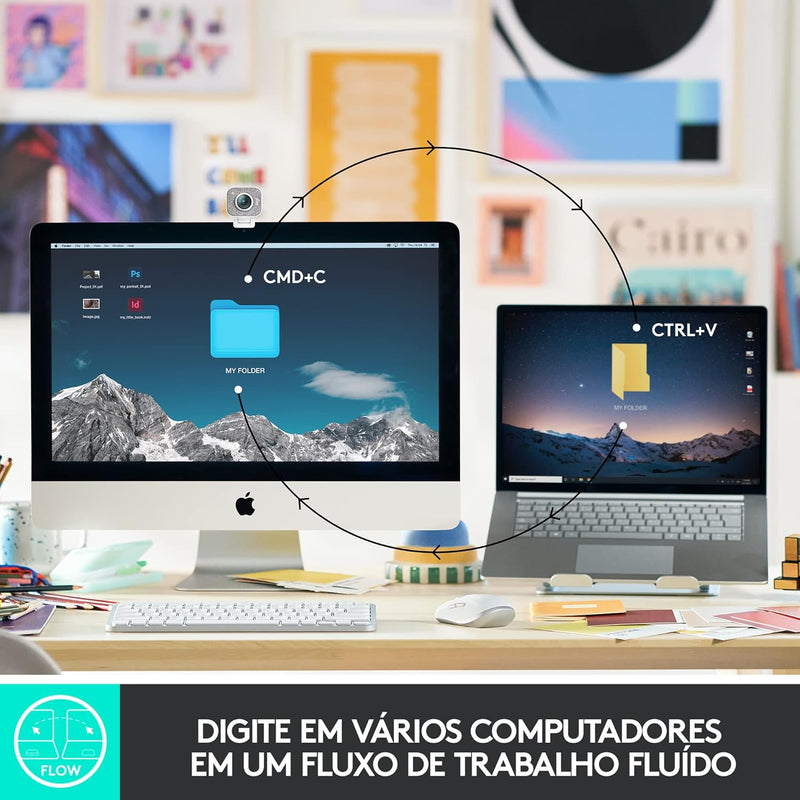 Teclado sem fio Logitech MX Keys Mini com Iluminação Inteligente, Conexão USB ou Bluetooth Easy-Switch para até 3 dispositivos e Bateria Recarregável - Grafite